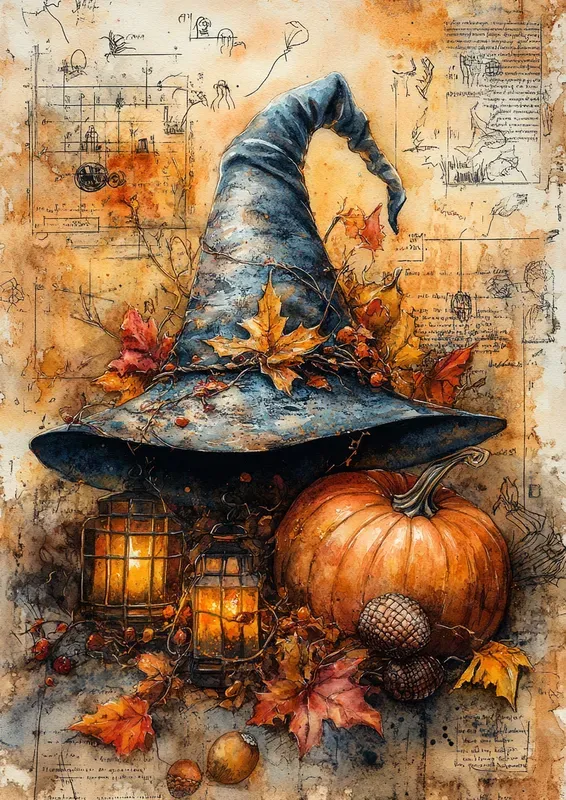 Autumn Mystical Junk Journal Pages