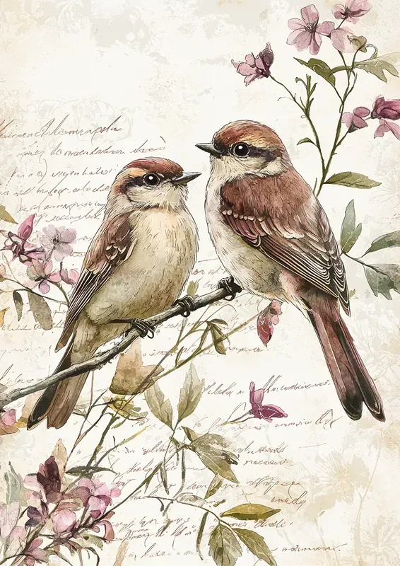Watercolor Botanical Junk Journal Pages