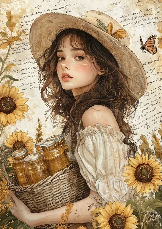 Sunflower Junk Journals Watercolor Pages