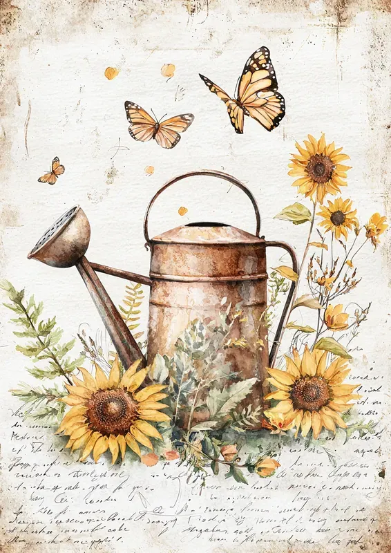 Sunflower Junk Journals Watercolor Pages