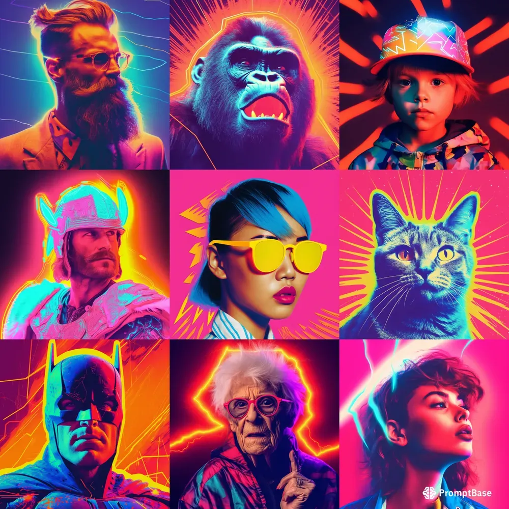 Flashy Neon Portrait Photos