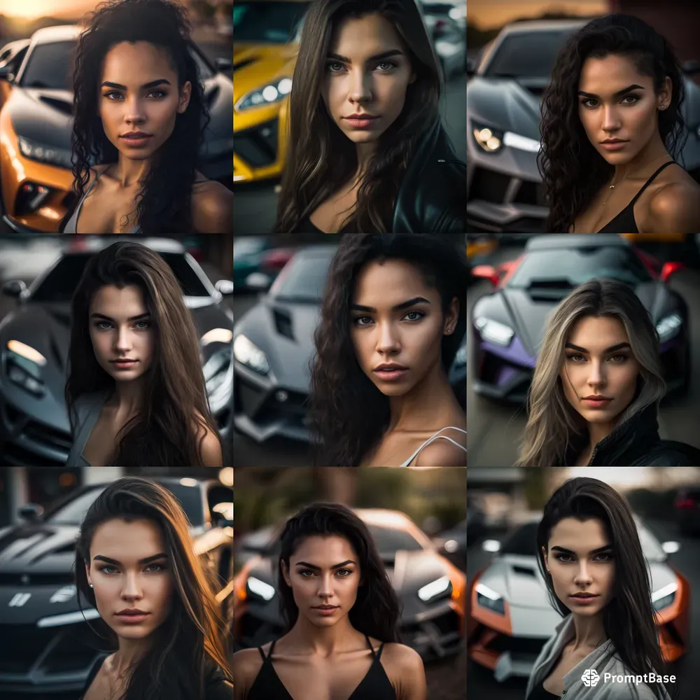 Exotic Supercar Girls Portraits
