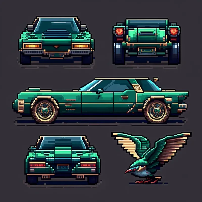 Pixel Art Cars