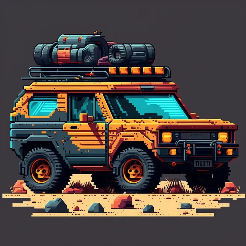Pixel Art Cars