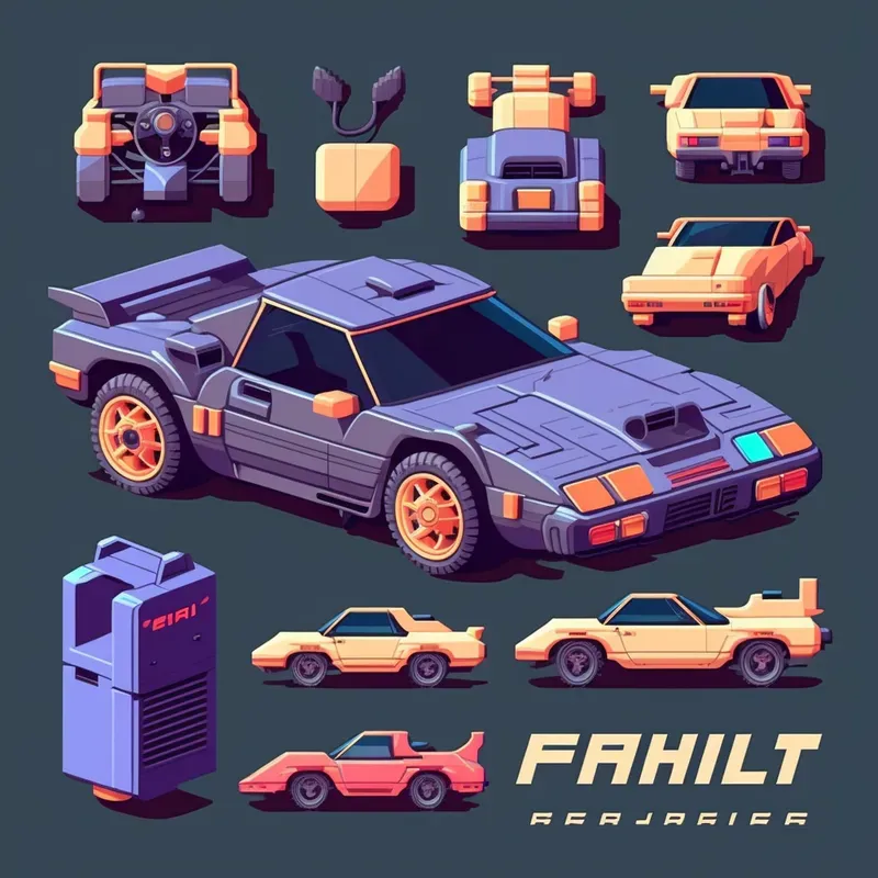 Pixel Art Cars