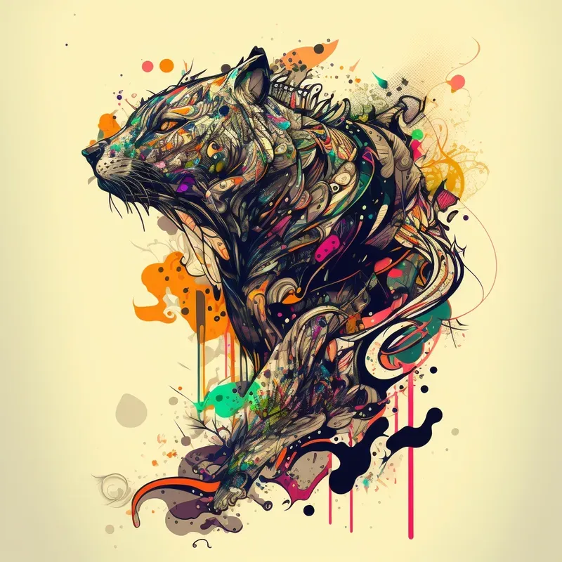 Detailed Abstract Expression Paintings