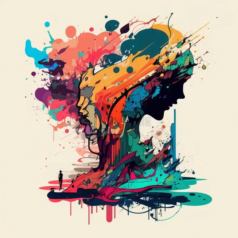Detailed Abstract Expression Paintings