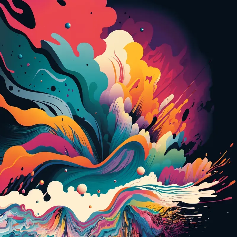 Detailed Abstract Expression Paintings