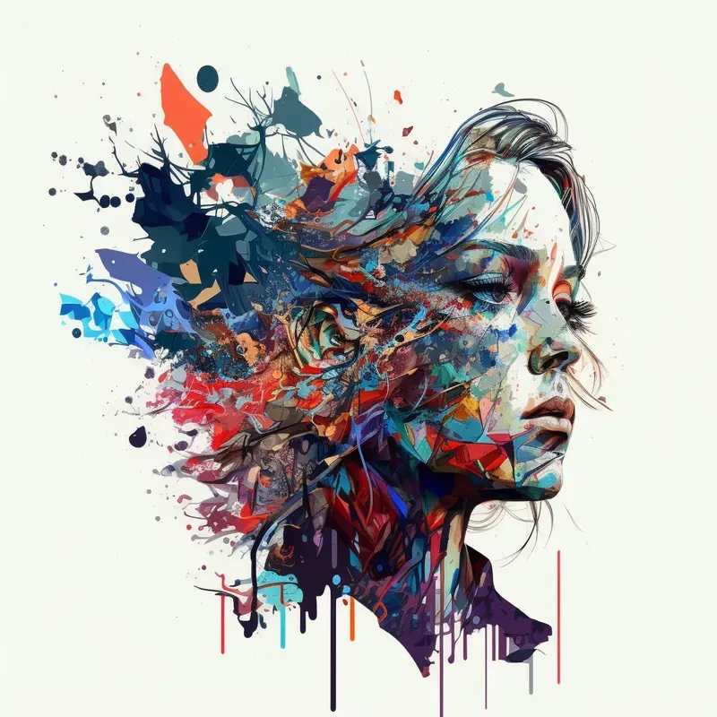 Detailed Abstract Expression Paintings