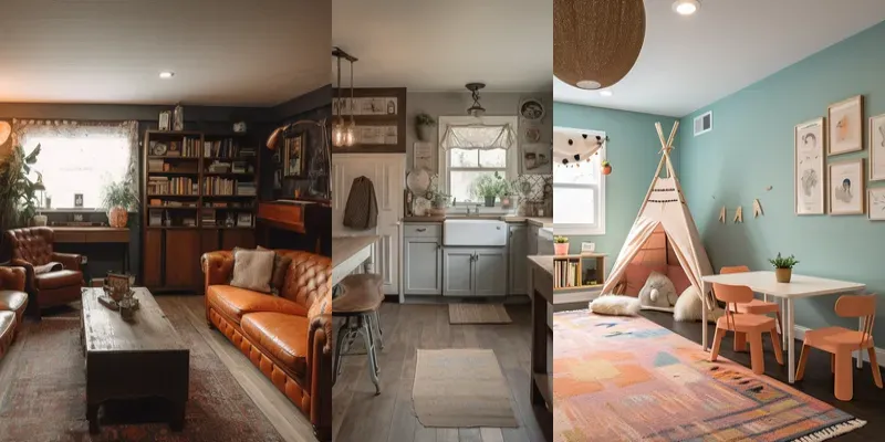 Wood Neutral Interiors Designs generated by undefined