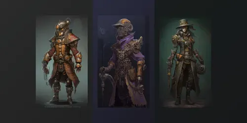 Punkcharacters generated by midjourney