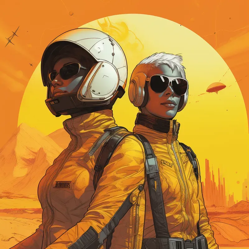 Retro Futuristic Album Covers