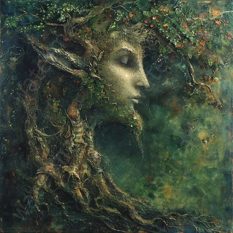 Oil Painting Enchanted Forest Art