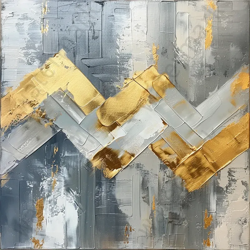 Gold Elegant Oil Paintings On Canvas