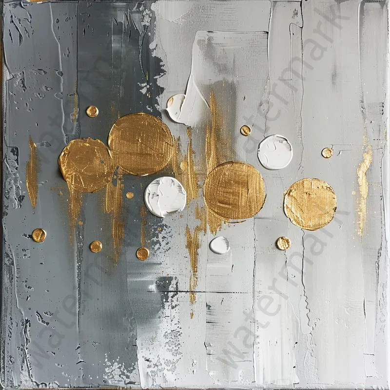 Gold Elegant Oil Paintings On Canvas