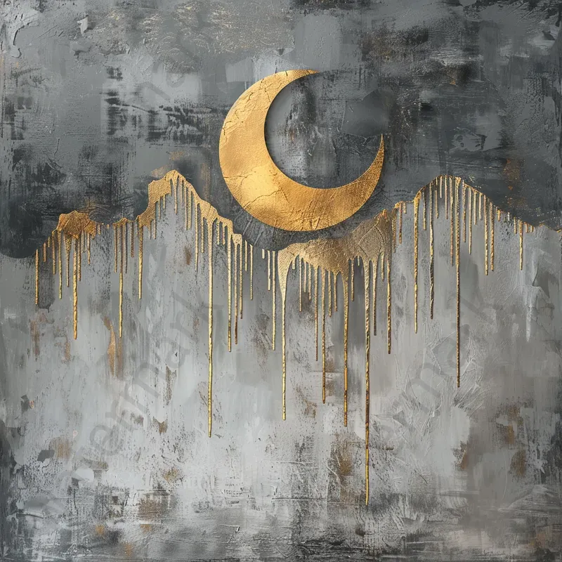 Gold Elegant Oil Paintings On Canvas