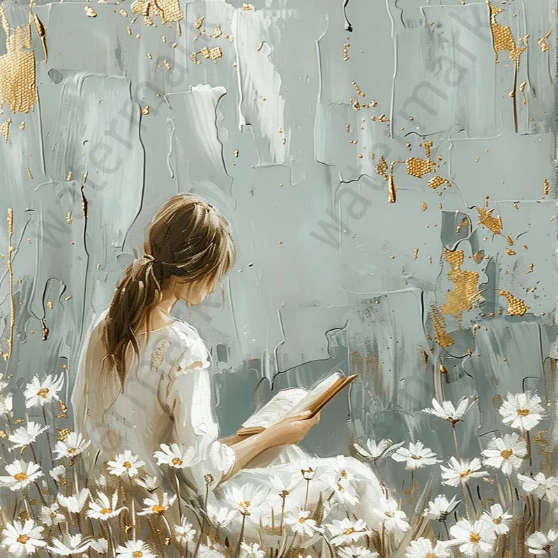 Gold Elegant Oil Paintings On Canvas