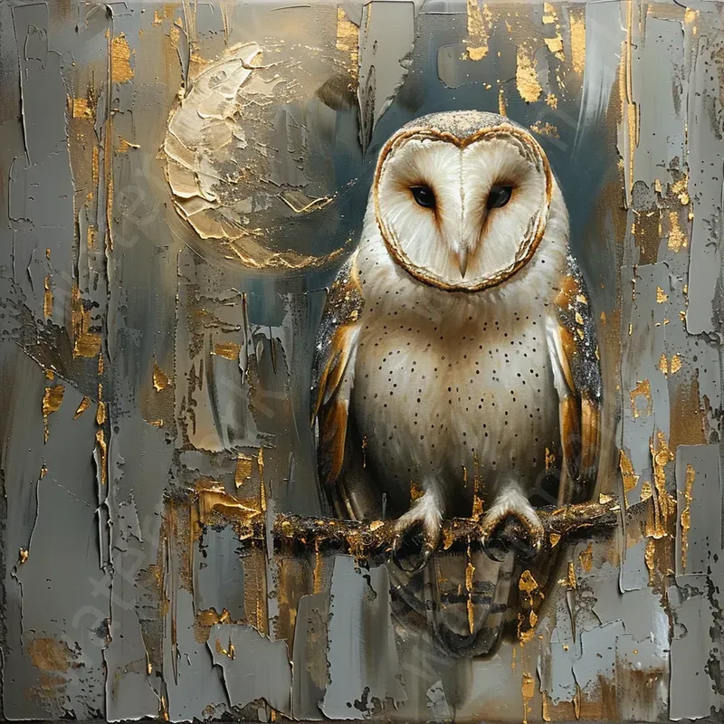 Gold Elegant Oil Paintings On Canvas