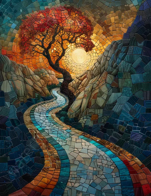 Forests Fantasy Mosaic Wall Art