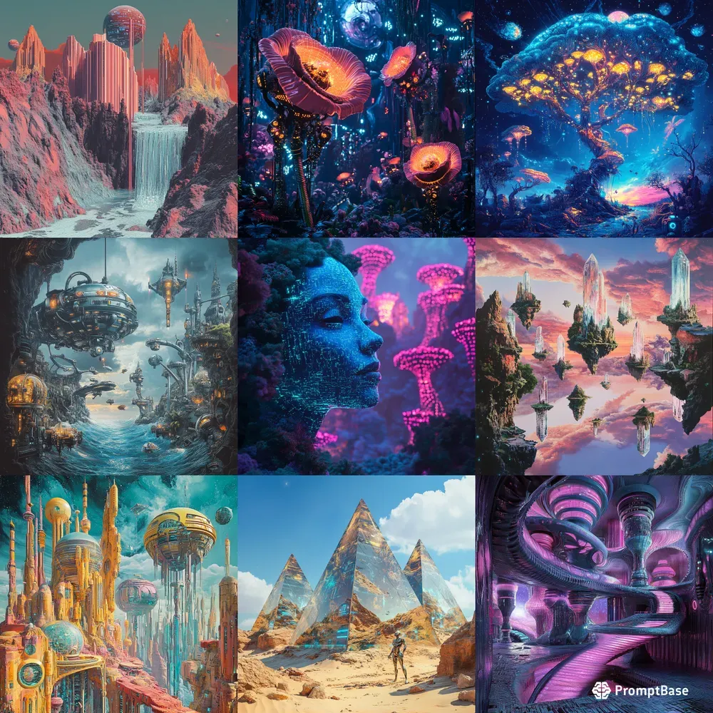 Surrealist Cyberdreamscape Posters