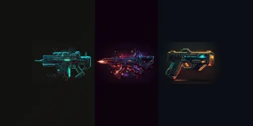 Cyberpunk Futuristic Weapons generated by midjourney