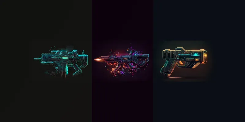 Cyberpunk Futuristic Weapons generated by undefined