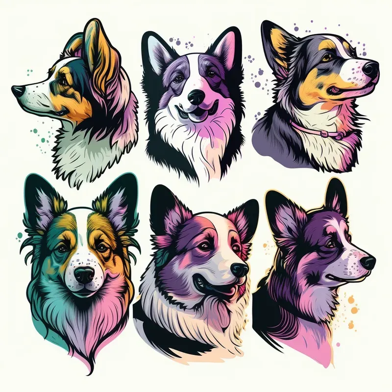 Multiple Animals Illustrations