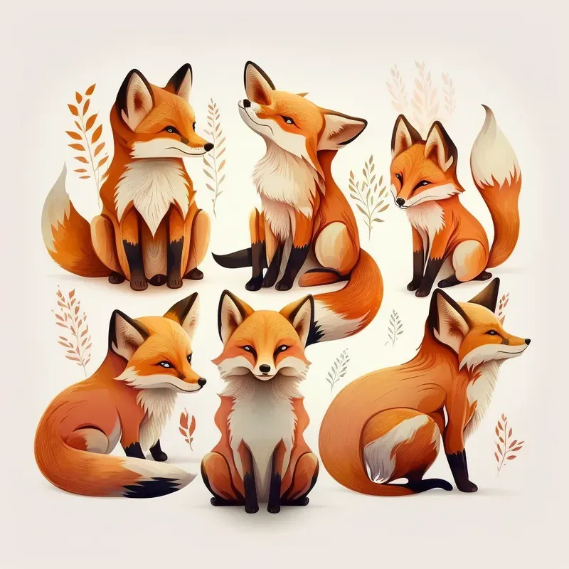 Multiple Animals Illustrations
