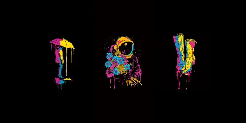 Graffiti Inspired Psychedelic Vector Art generated by undefined