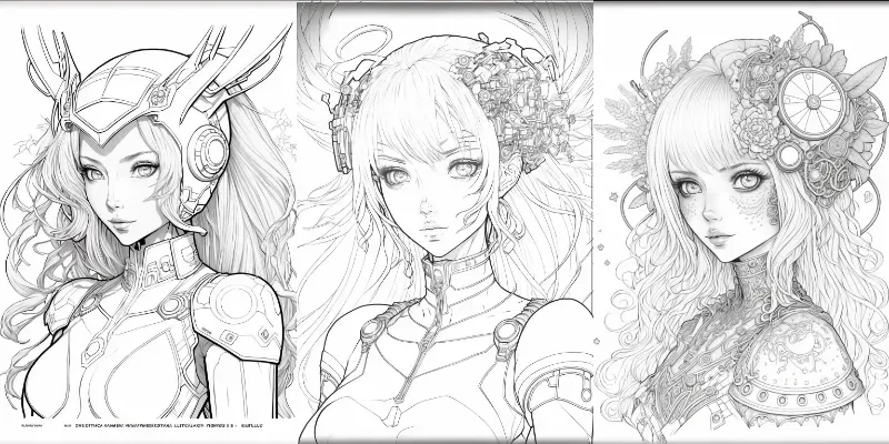 Stunning Ladies - Coloring Pages generated by undefined