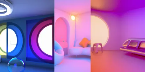 Dreamy Space Age Interior Design generated by dalle