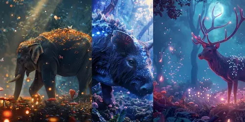 Creatures In Enchanted Forests generated by midjourney