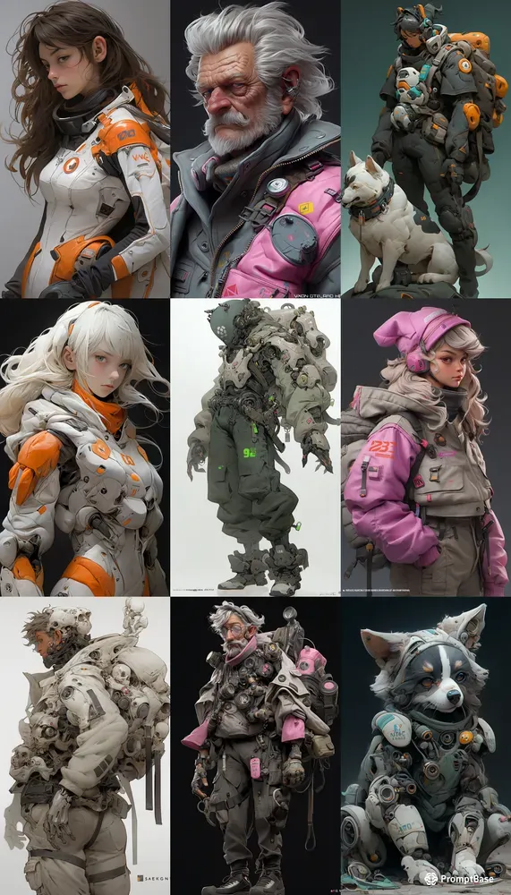 Scifi Gameanime Character Designs