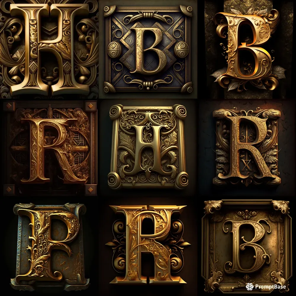 Beautiful Golden Letter Plaques