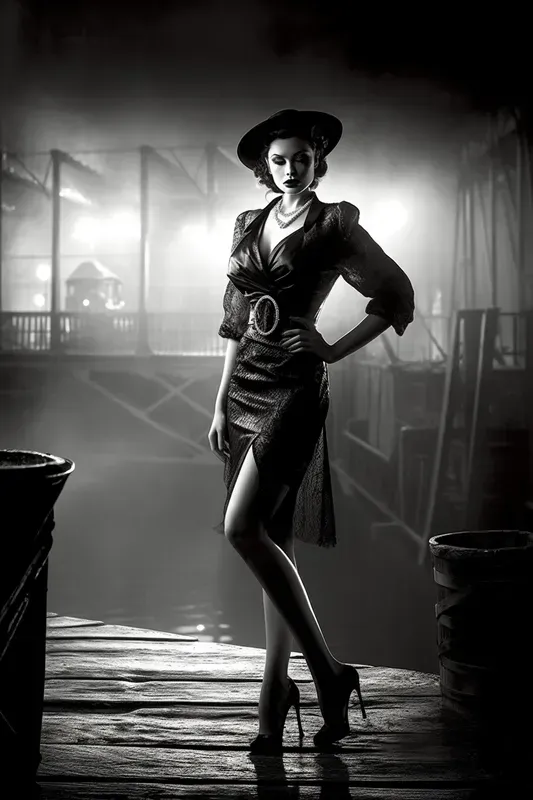 Edgy Sin City Film Noir Style Photoshoot