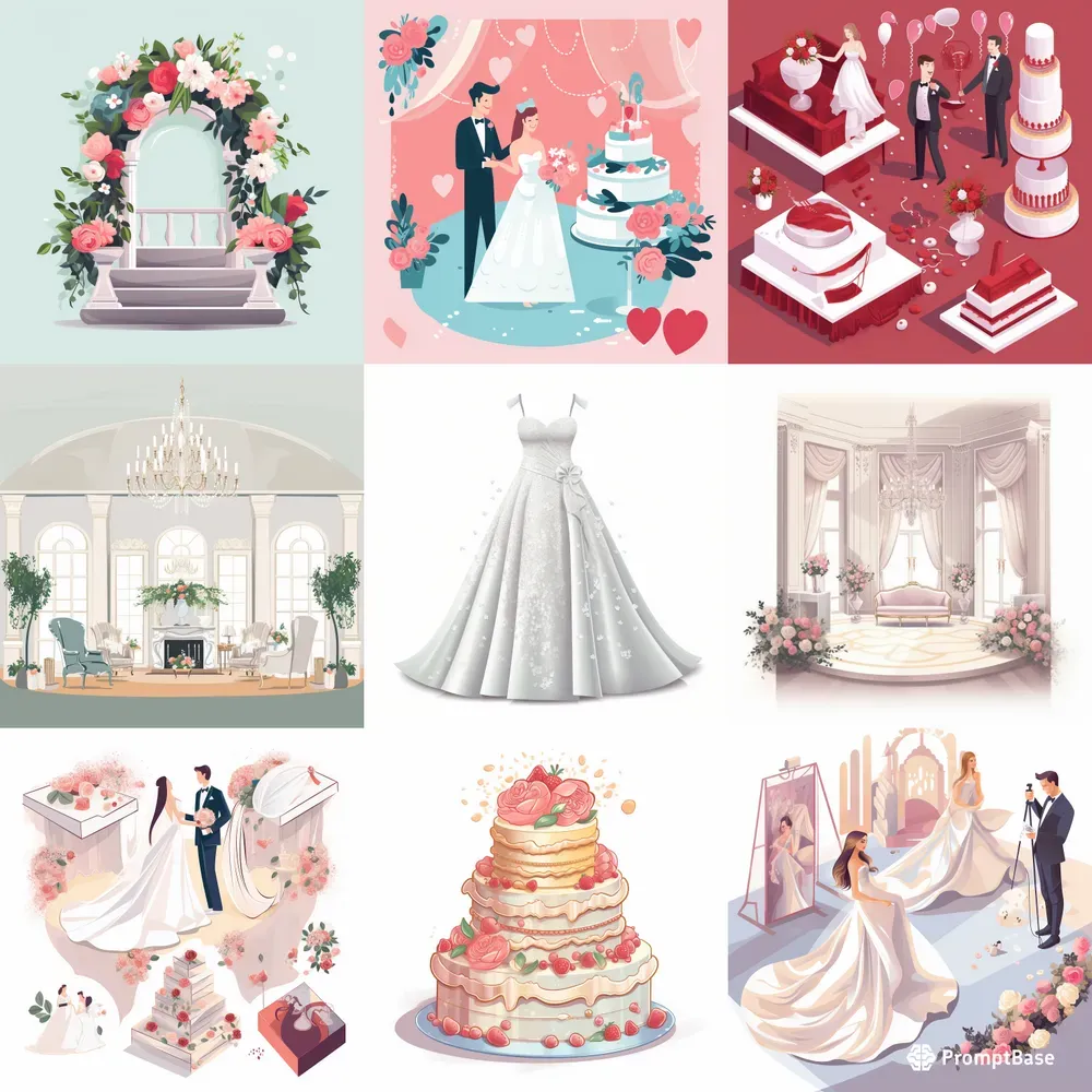 Wedding Planning Celebrations Vectors