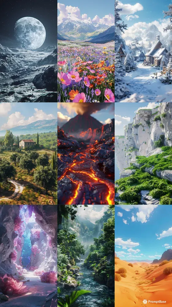 3D Rendered Landscapes Phone Wallpapers