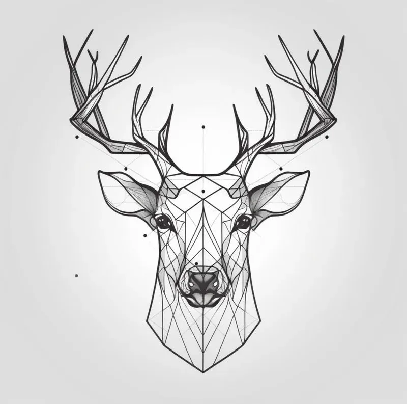Animal Geometric Face Tattoo Designs