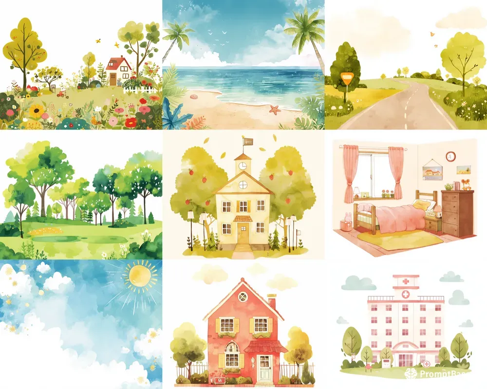 Children Books Background Illustrations