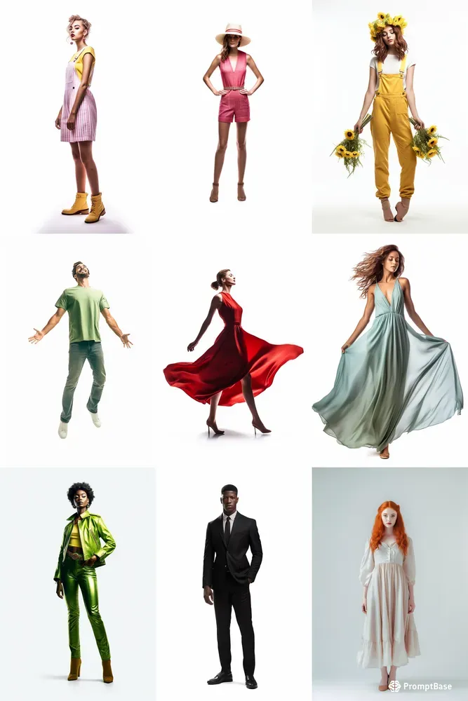 Fashion Models White Background