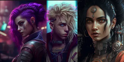 Cyberpunk Characters generated by midjourney