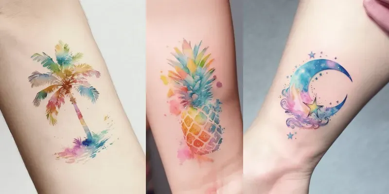 Dreamy Watercolor Tattoos generated by undefined