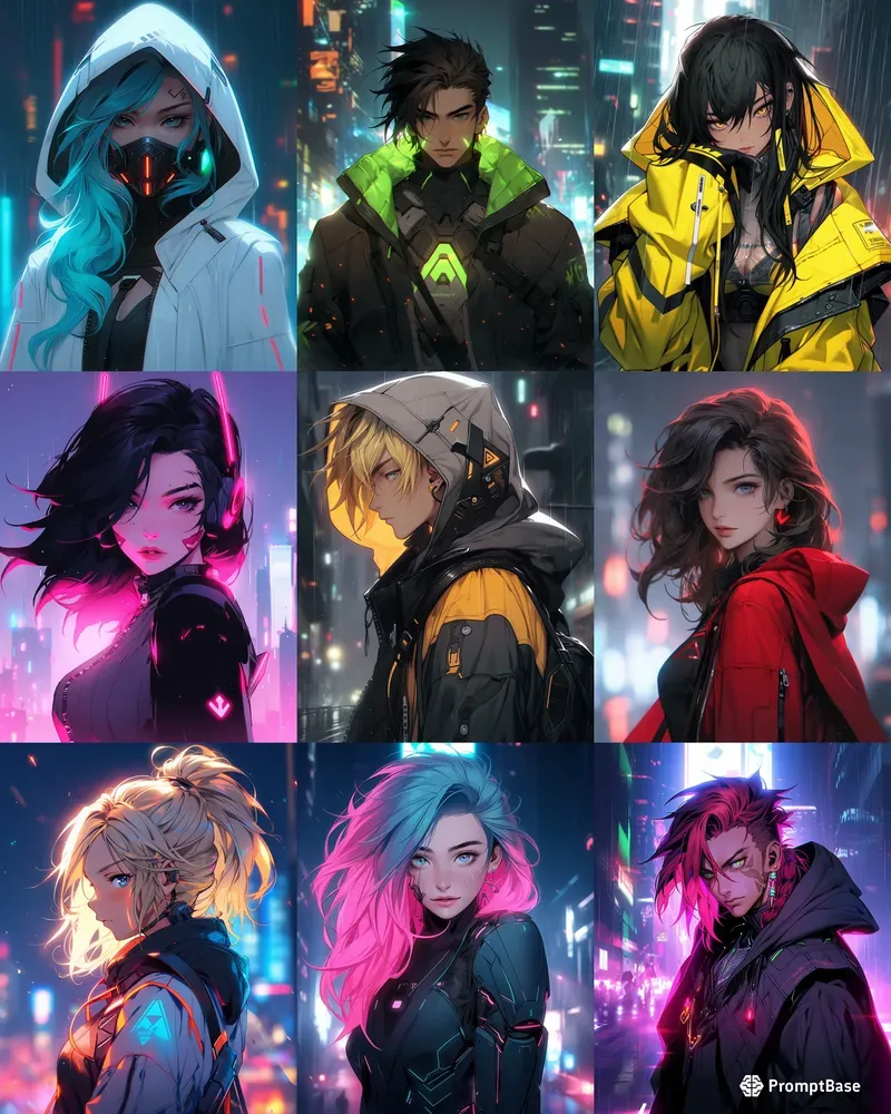 Cyberpunk Style Anime Characters