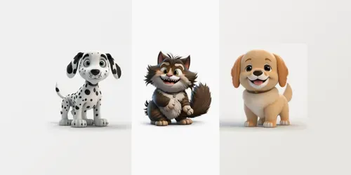 Cute Dogs And Cats generated by midjourney