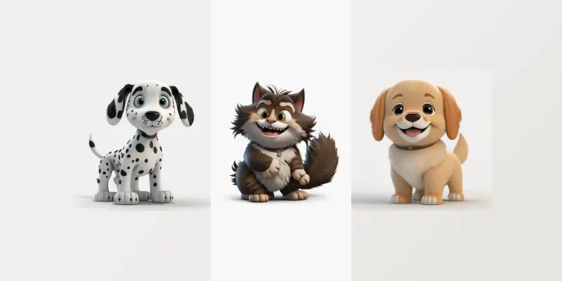 Cute Dogs And Cats generated by undefined