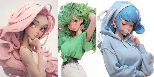 3D Beautiful Girl generated by midjourney