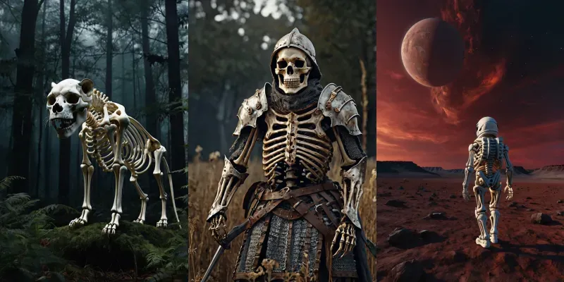 High Quality Skeleton Photograph Art generated by undefined