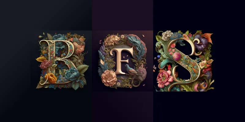 Floral Letters generated by undefined