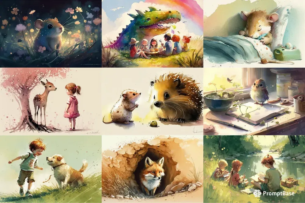 Watercolour Children Book Illustrations