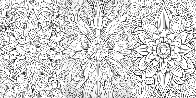 Mandala Zentangle Pattern Coloring Pages generated by undefined